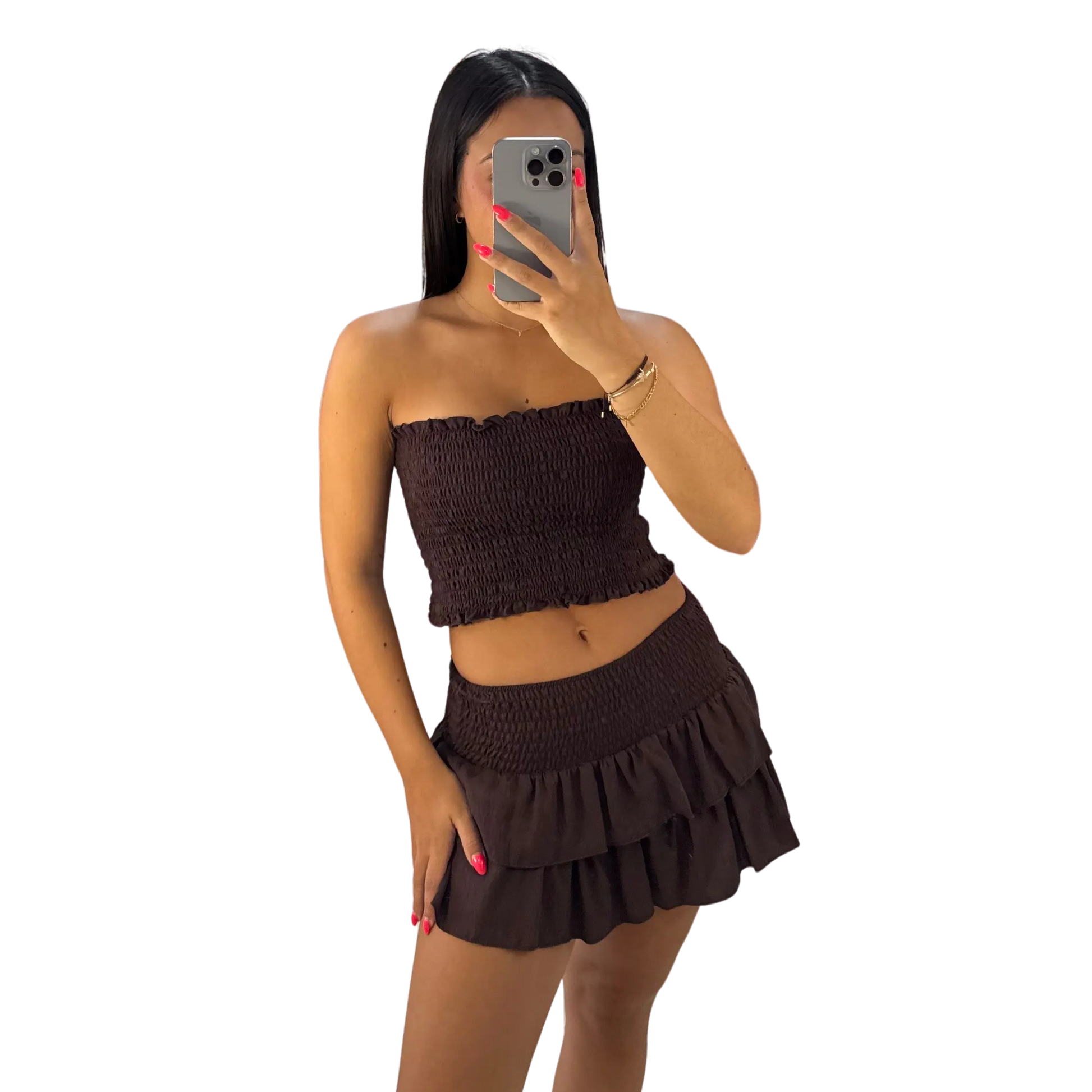 Conjunto Samba Marrón