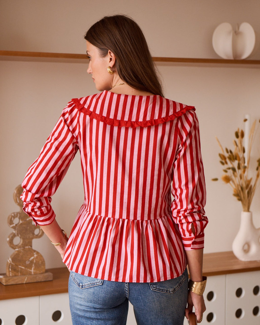 Camisa Rosa y Rojo