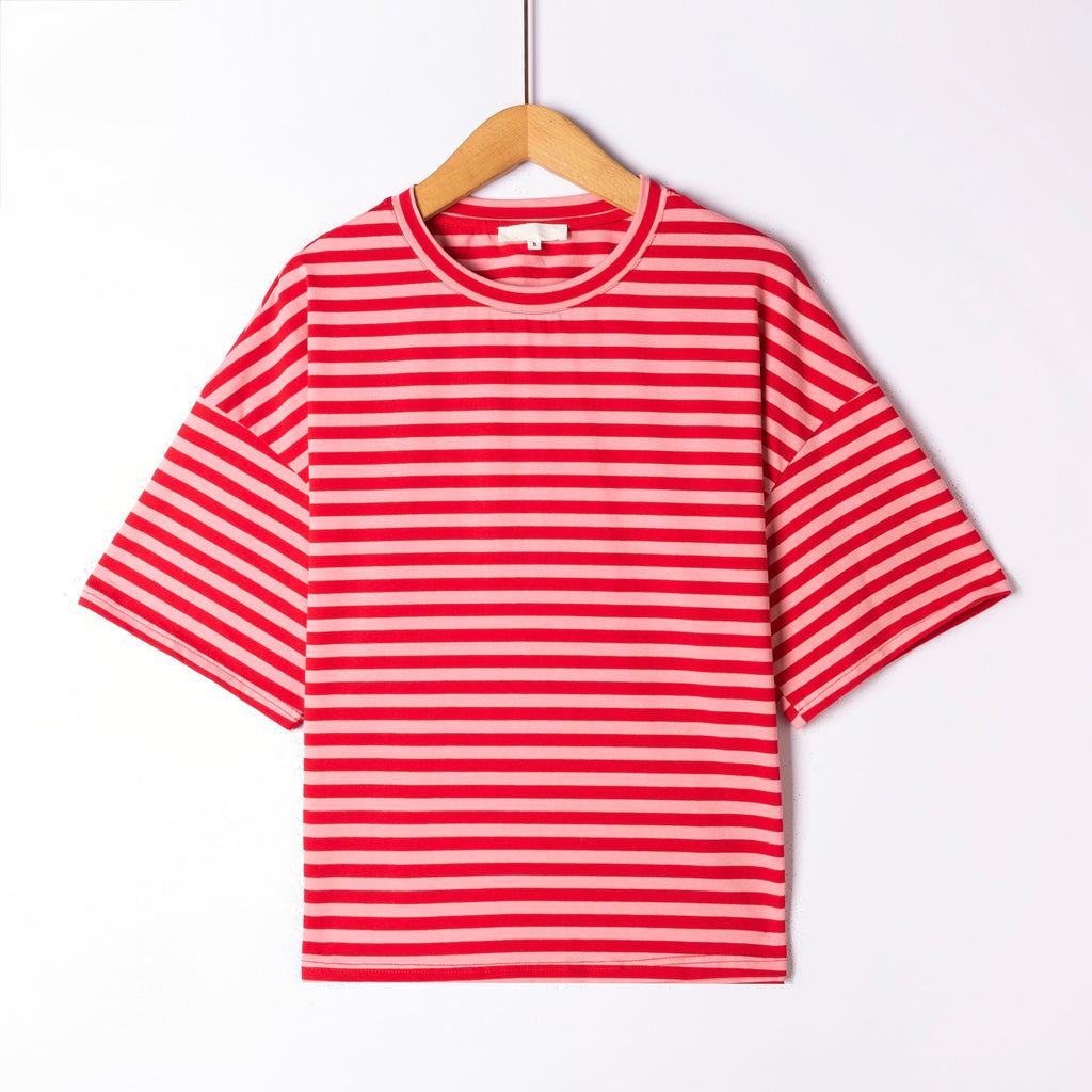 Camiseta Corazón Rayas
