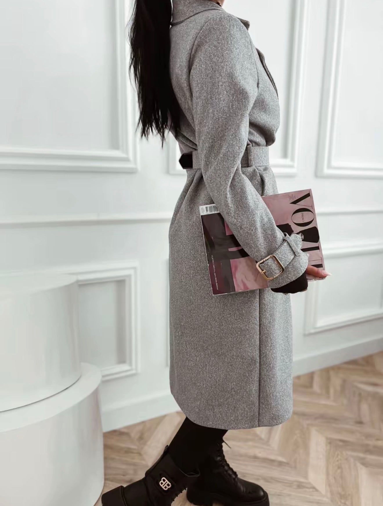 Abrigo de Paño Gris