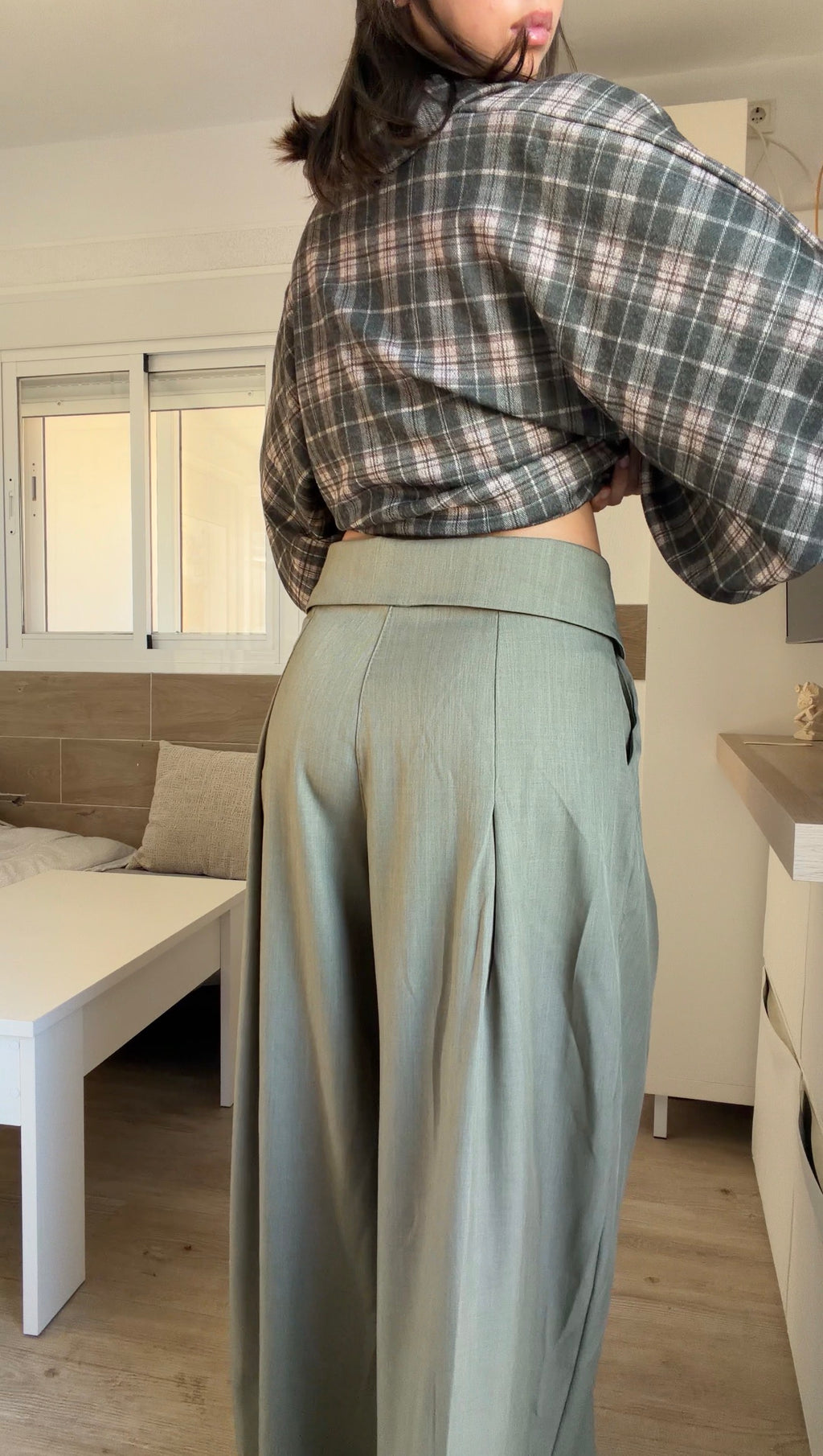 Pantalón Doblez Verde