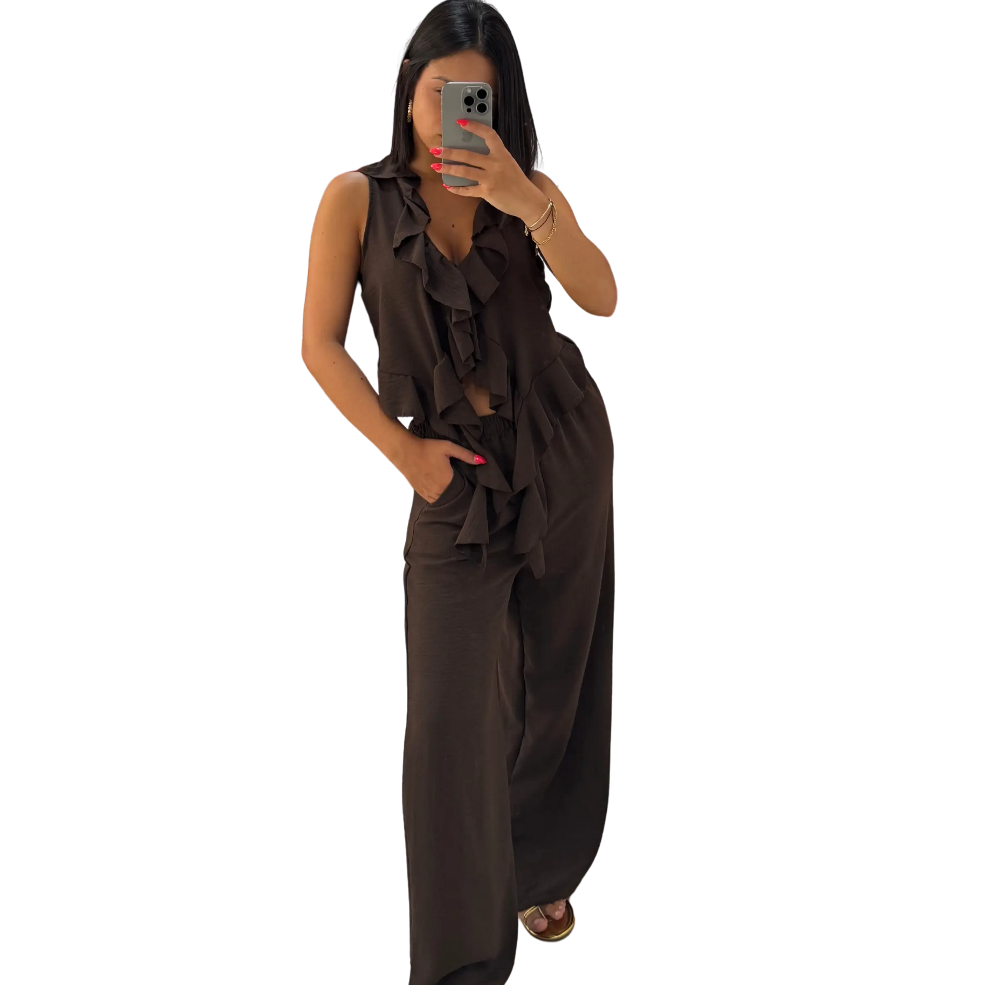 Conjunto Valentina Marrón Chocolate