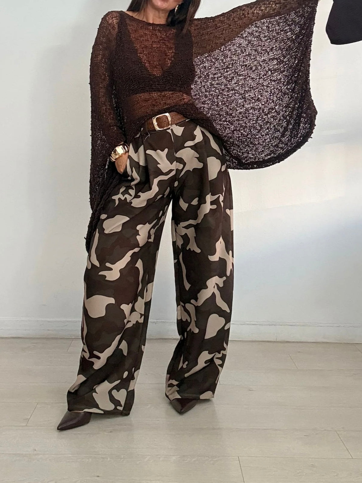 Pantalón camuflaje marrón balloon