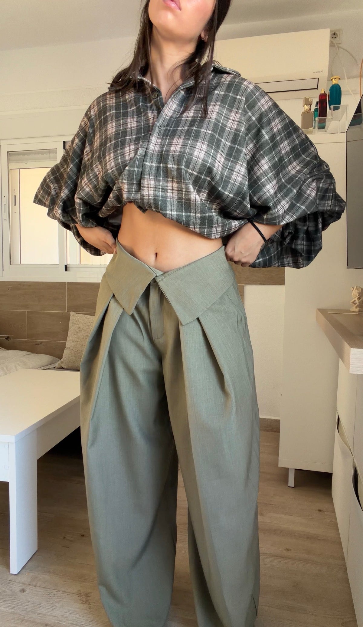 Pantalón Doblez Verde