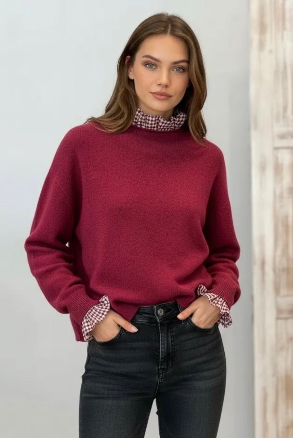 Cuello + puños cuadros