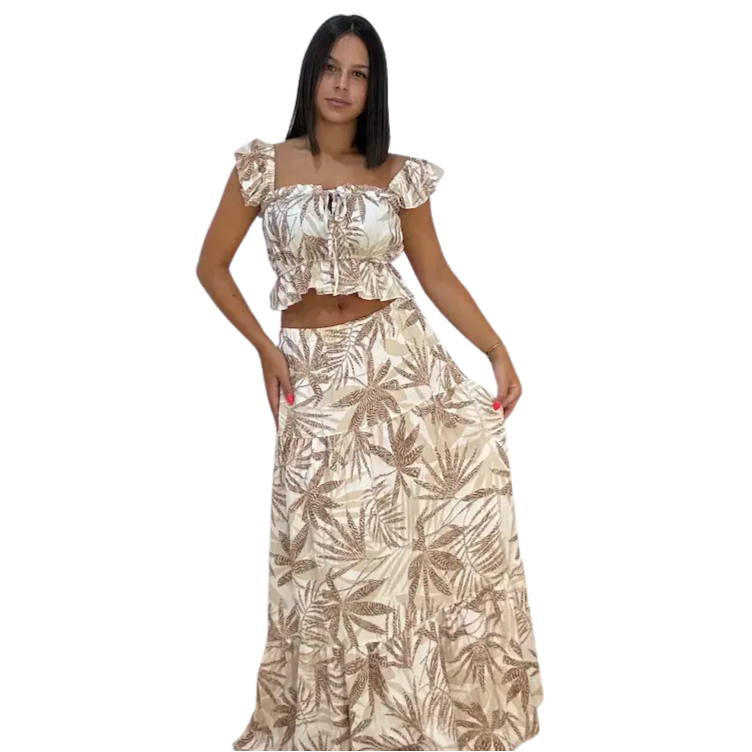 Conjunto Tropical marrón