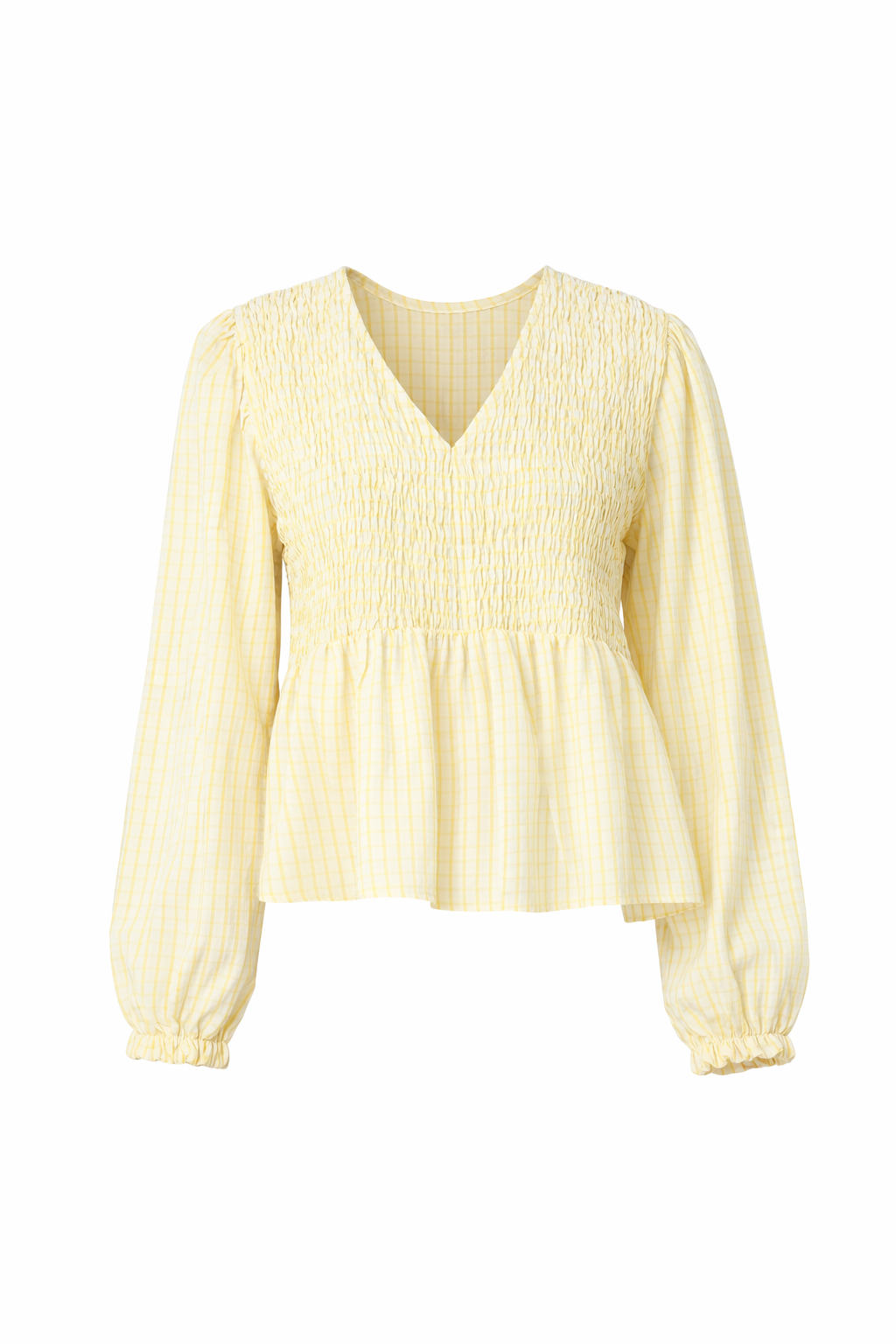 Blusa fruncida amarilla