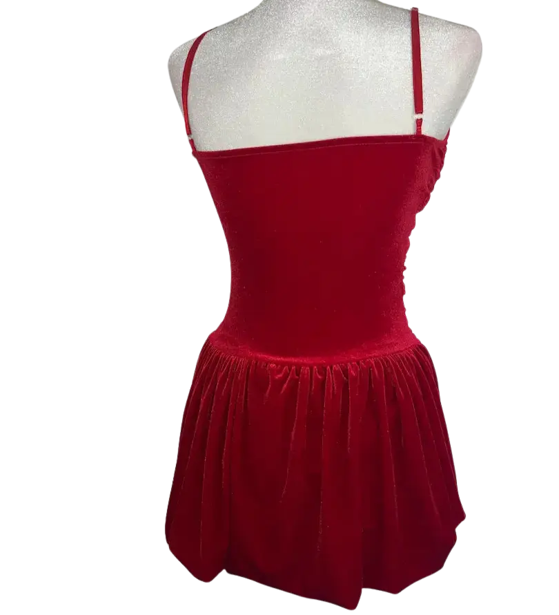 Vestido corto tercio pelo rojo