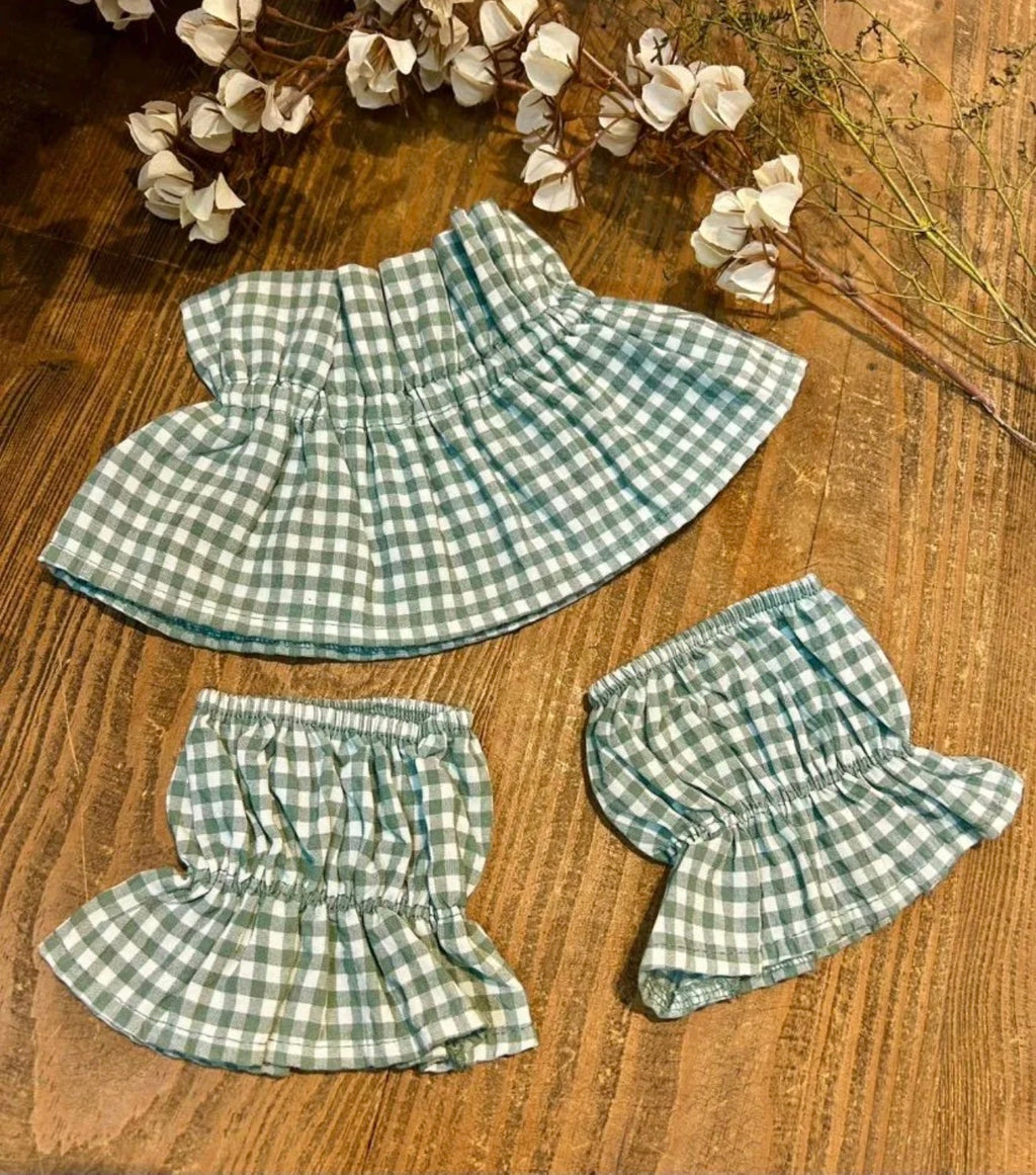 Cuello + puños cuadros