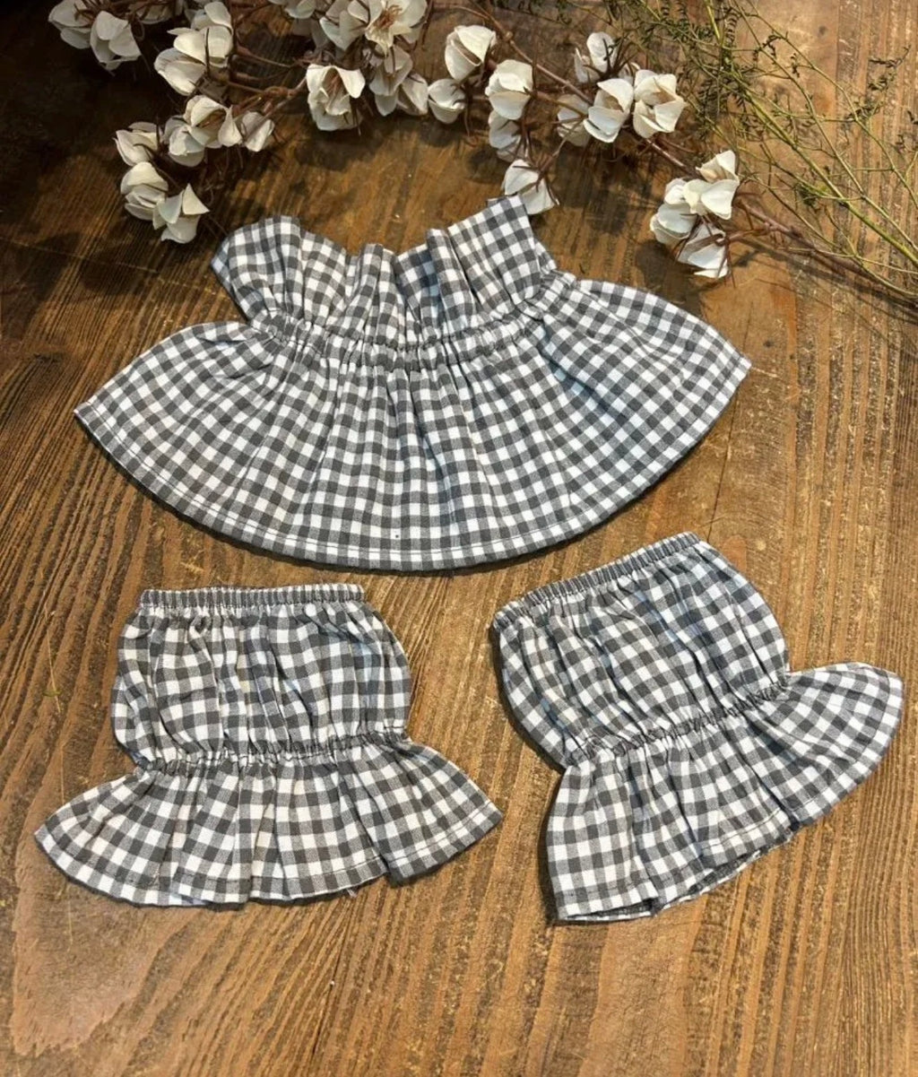 Cuello + puños cuadros