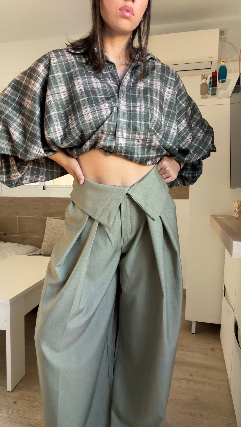 Pantalón Doblez Verde
