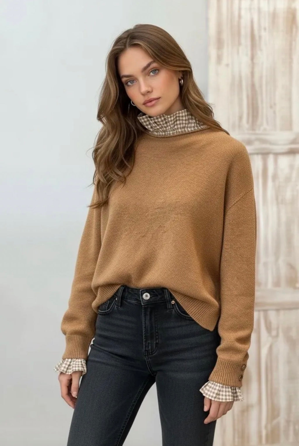 Cuello + puños cuadros