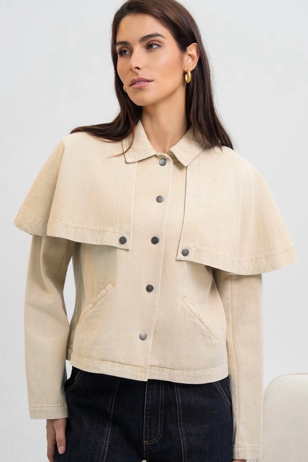 Chaqueta vaquera beige