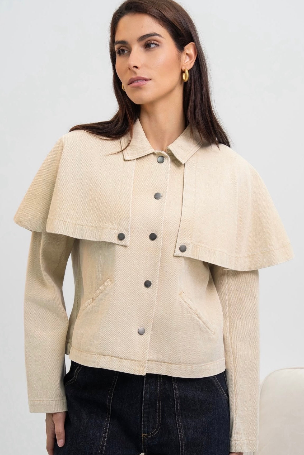 Chaqueta vaquera beige