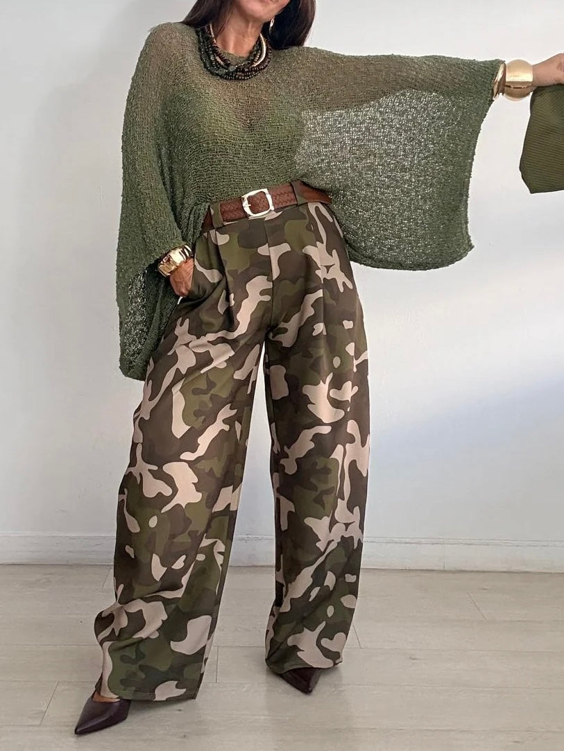 Pantalón camuflaje verde balloon