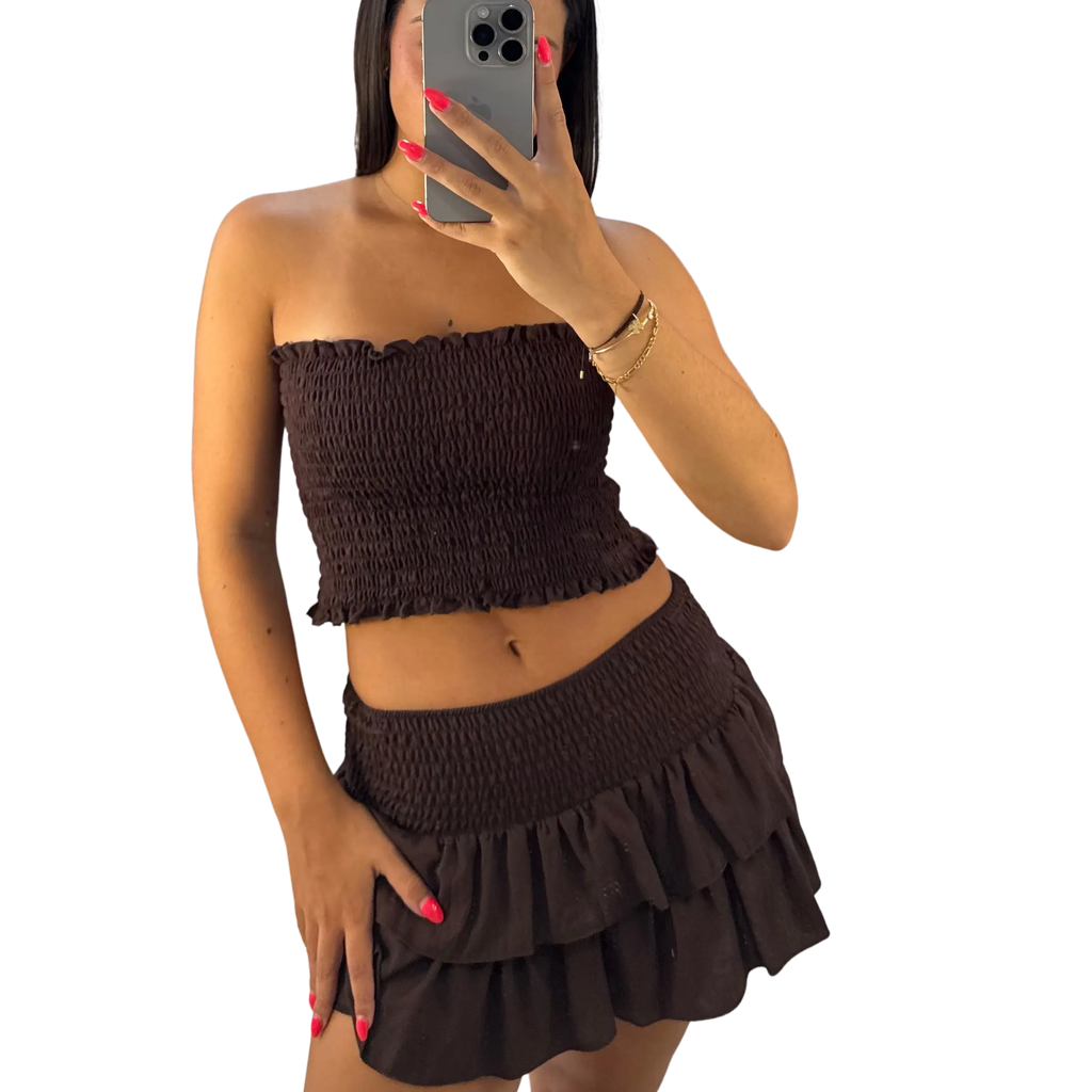 Conjunto Samba Marrón