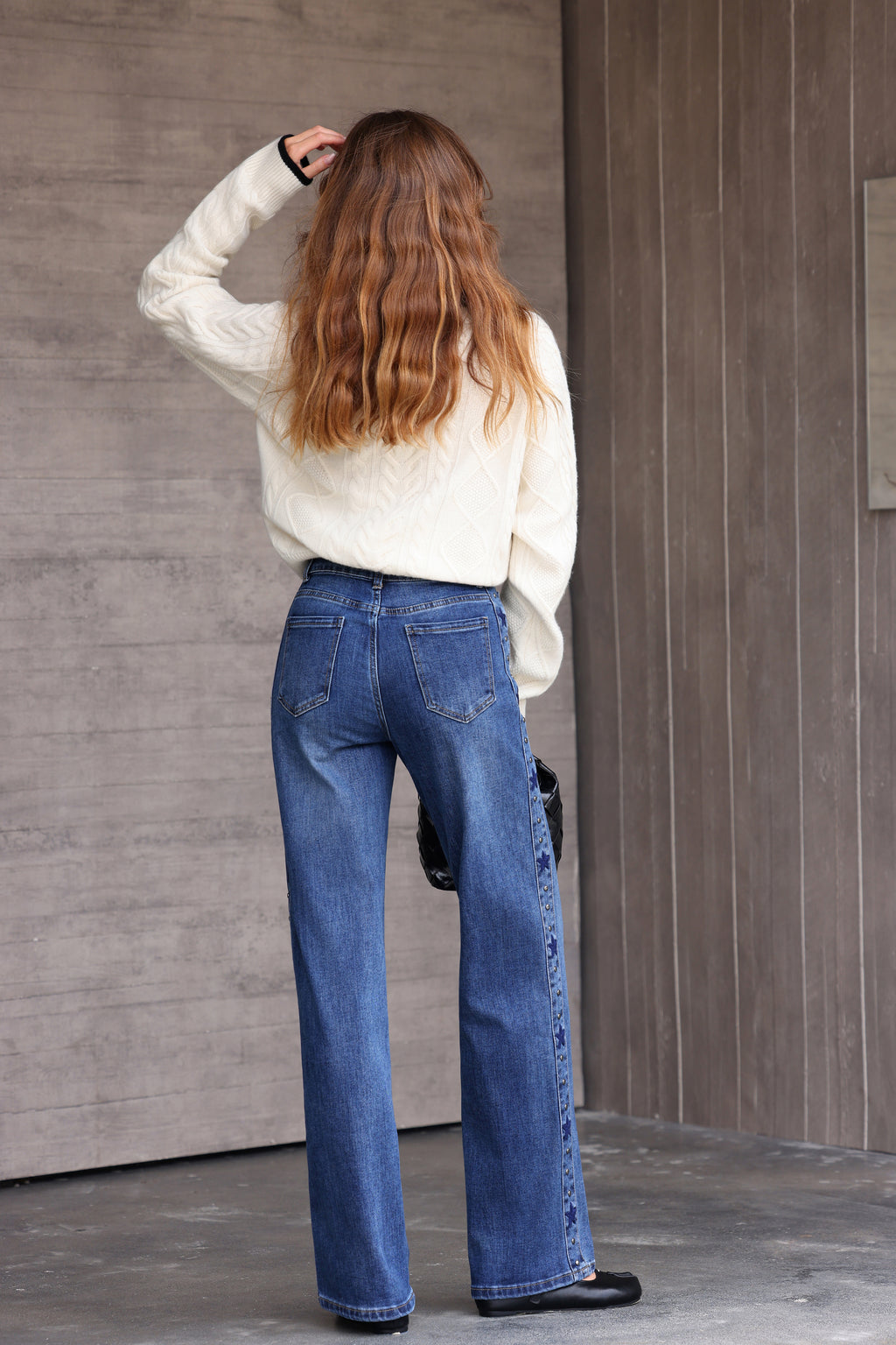 Jeans Wide Leg Estrellas