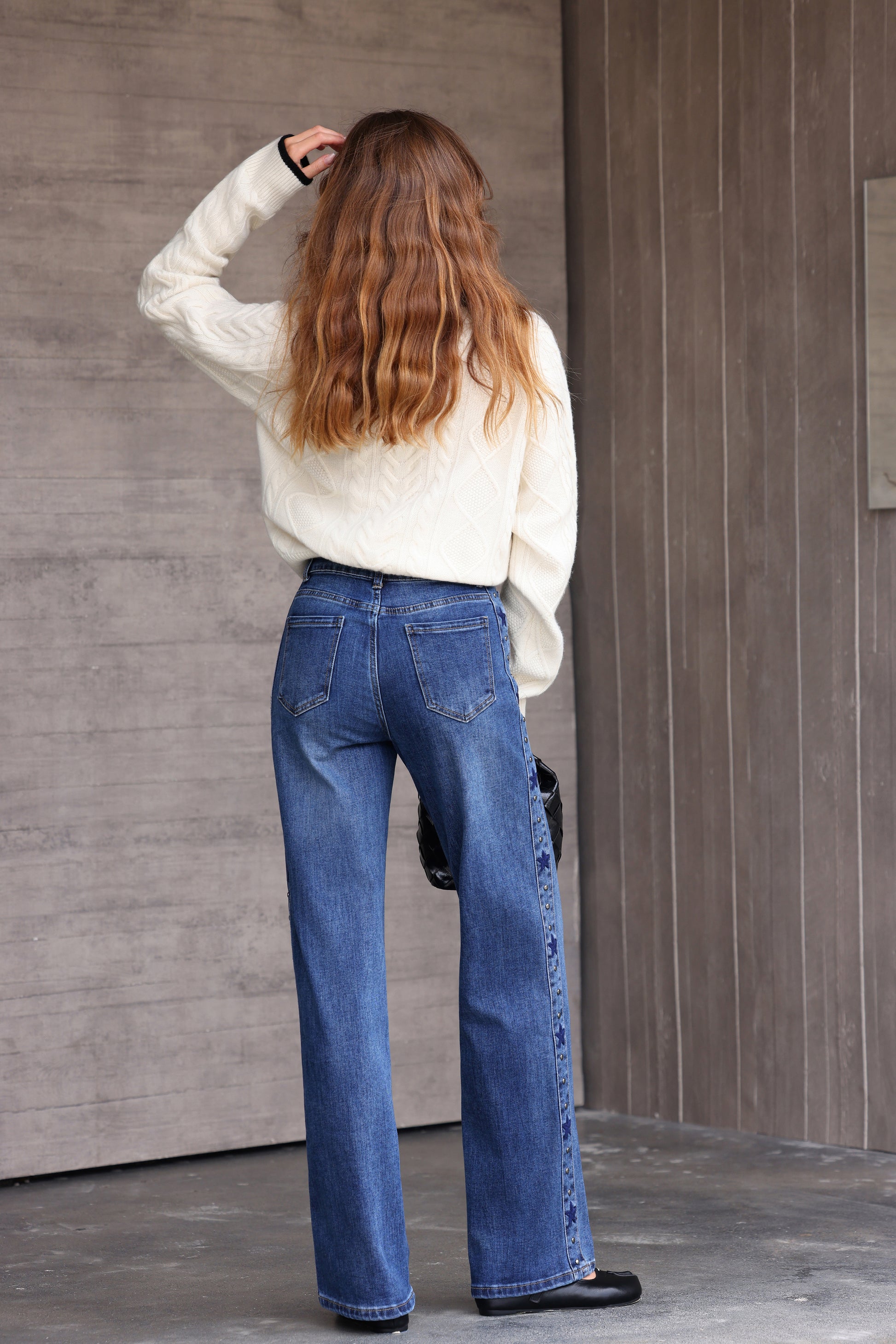Jeans Wide Leg Estrellas