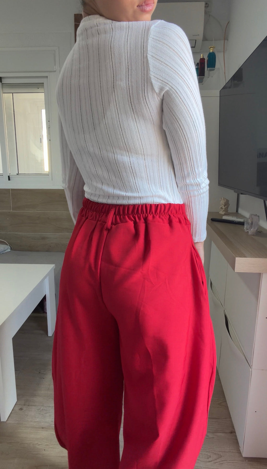 Pantalón Doble Botón Rojo