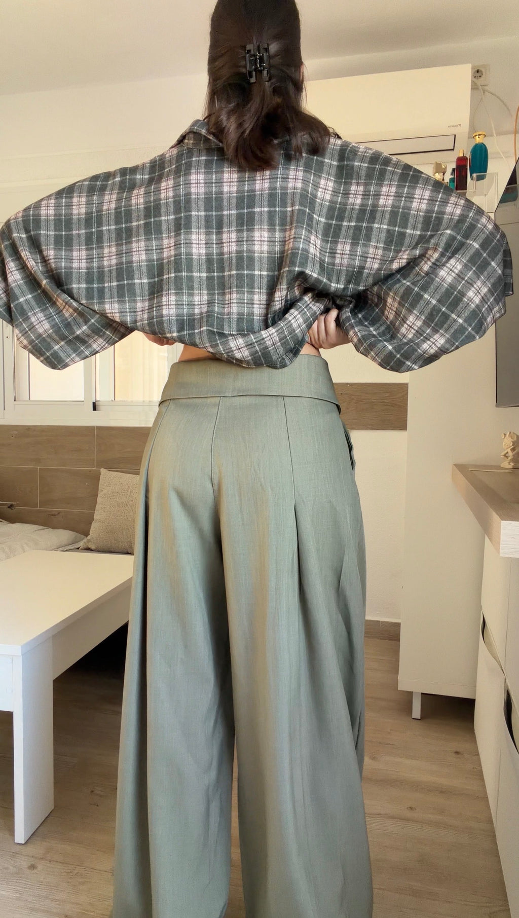 Pantalón Doblez Verde