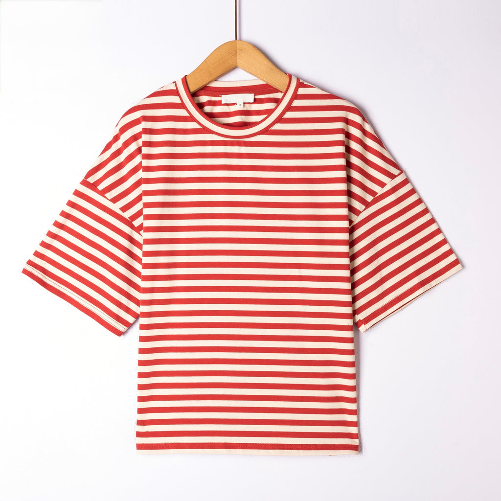 Camiseta Corazón Rayas