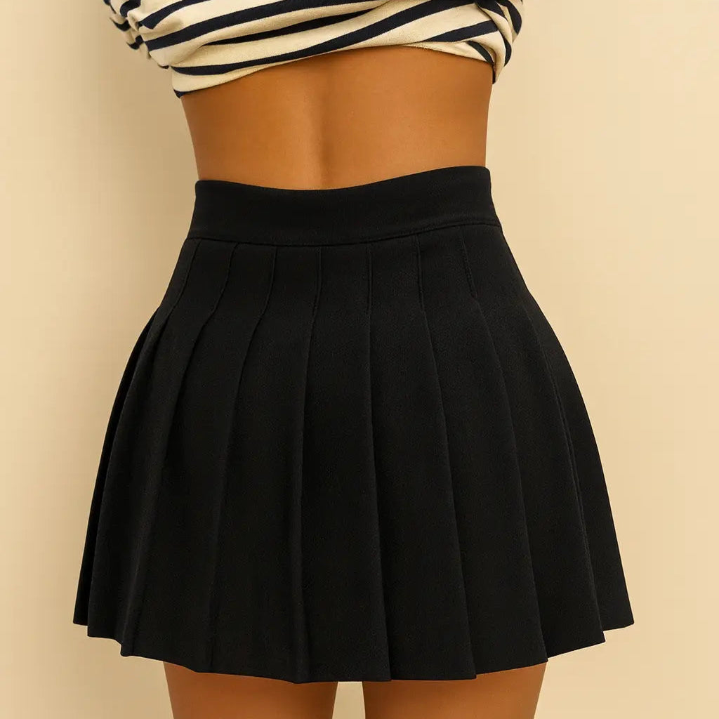 Falda pantalón tablas negro