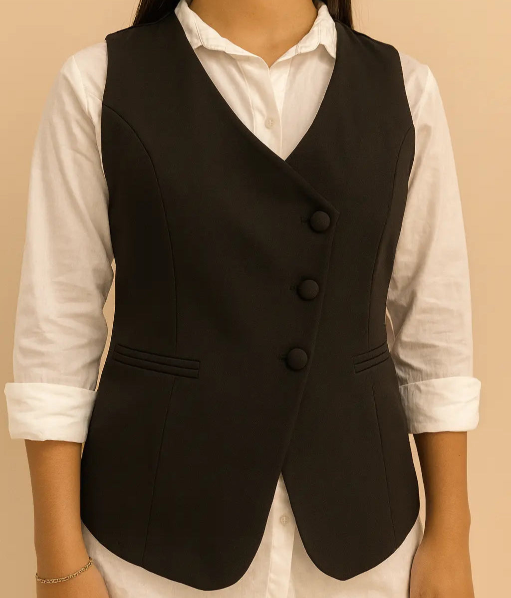 Chaleco traje negro