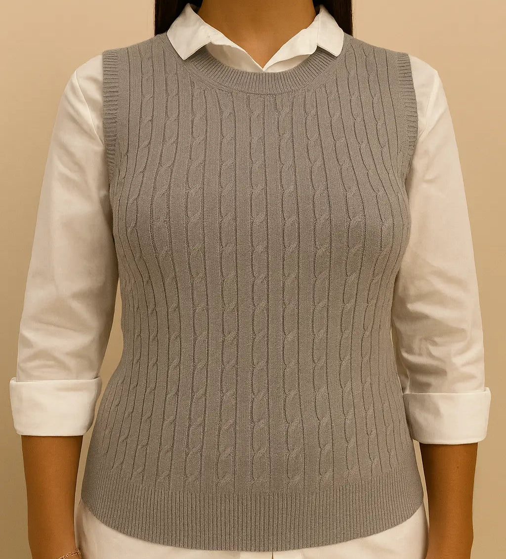 Chaleco Preppy gris