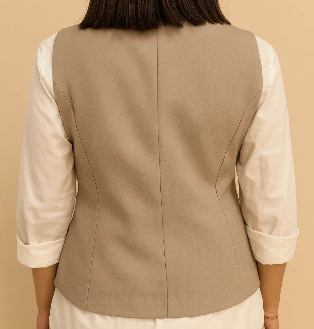 Chaleco traje gris