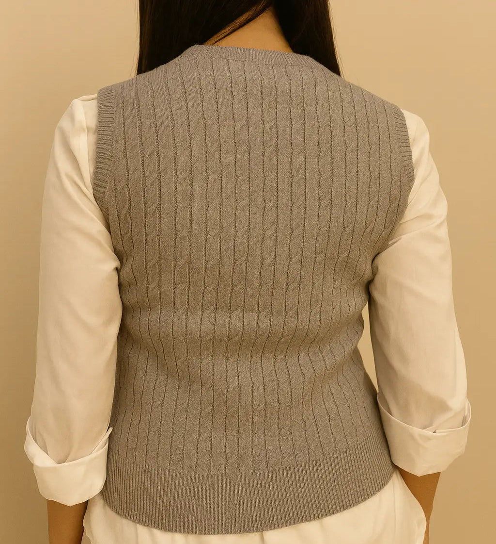 Chaleco Preppy gris