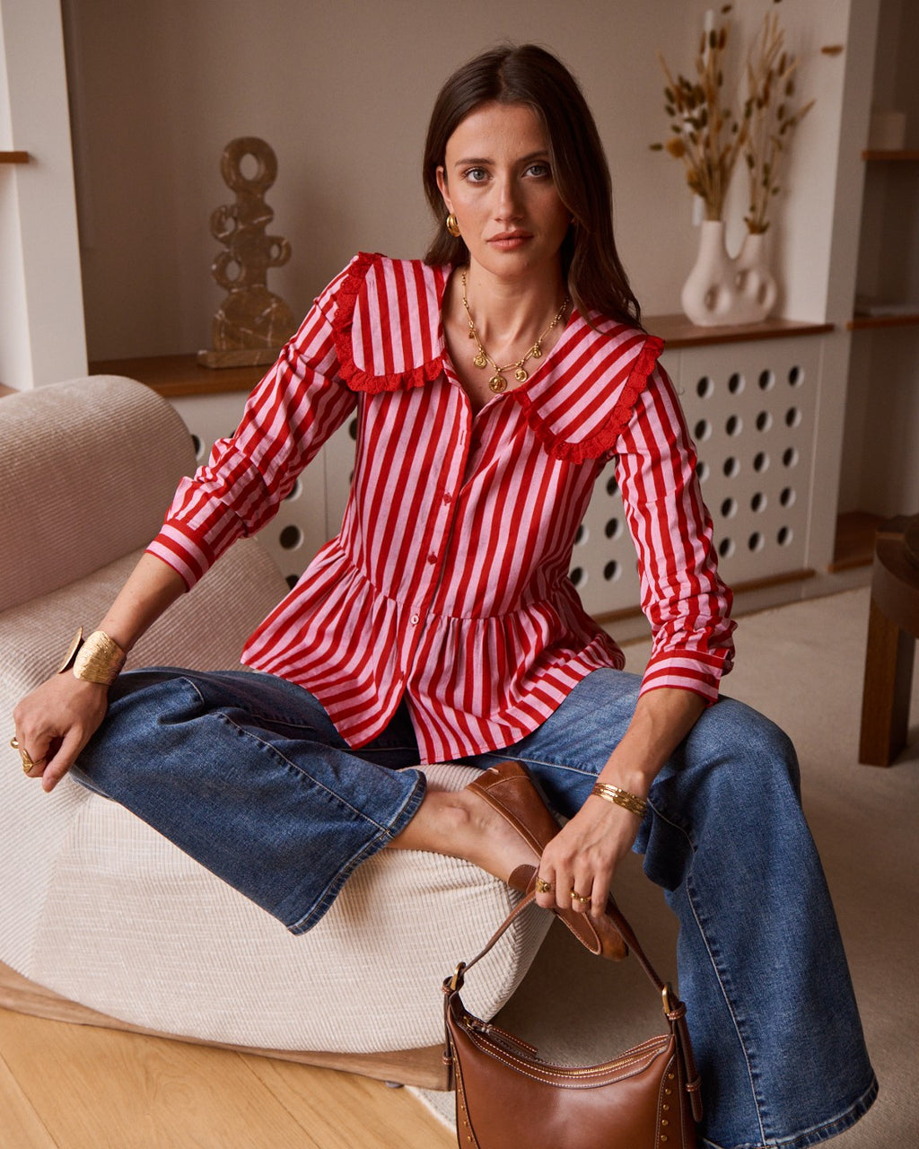 Camisa Rosa y Rojo