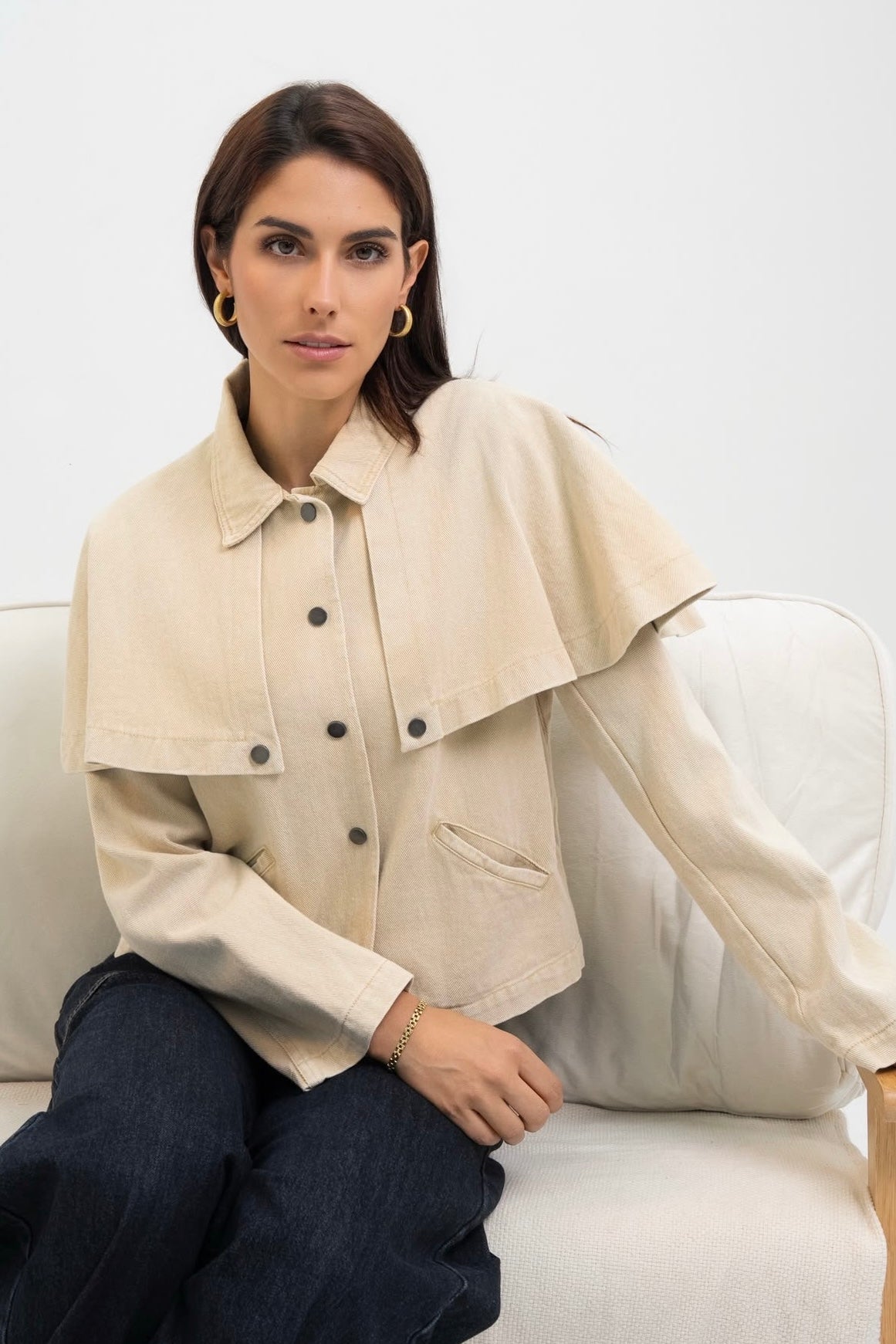 Chaqueta vaquera beige