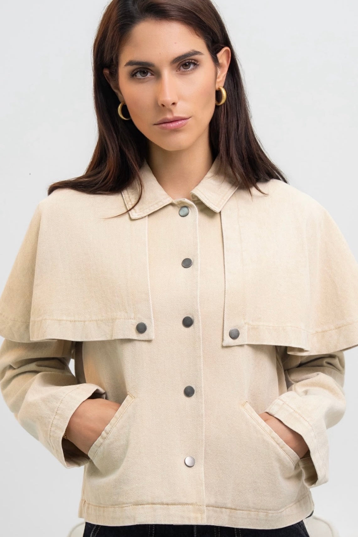Chaqueta vaquera beige