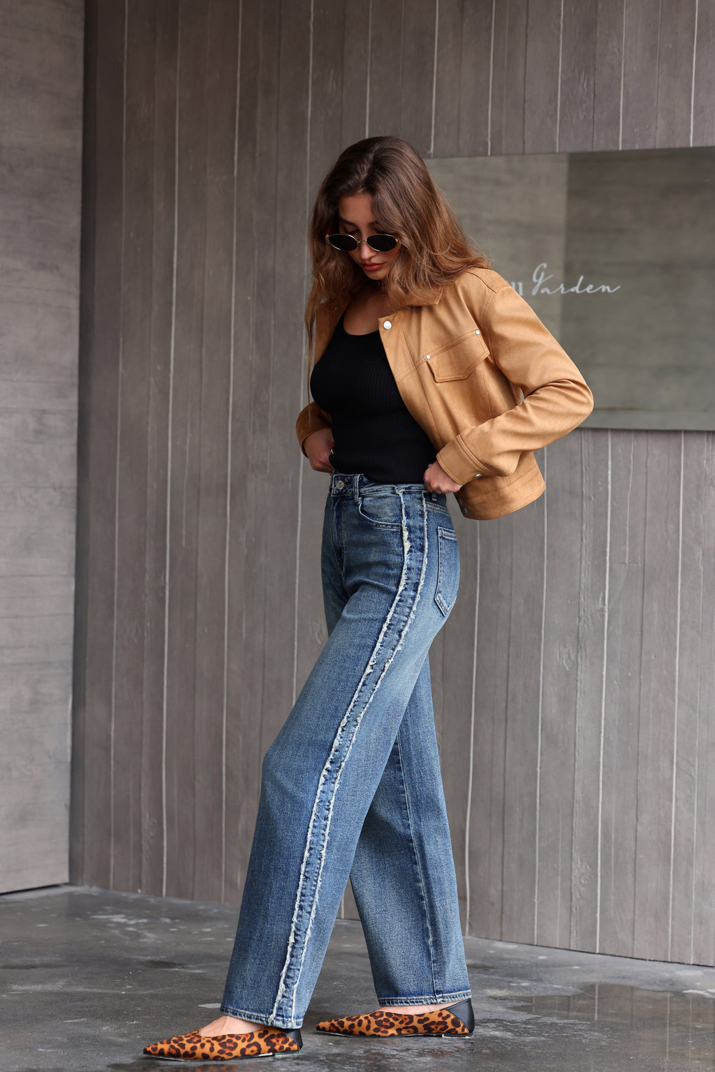 Jeans Wide Leg Flecos