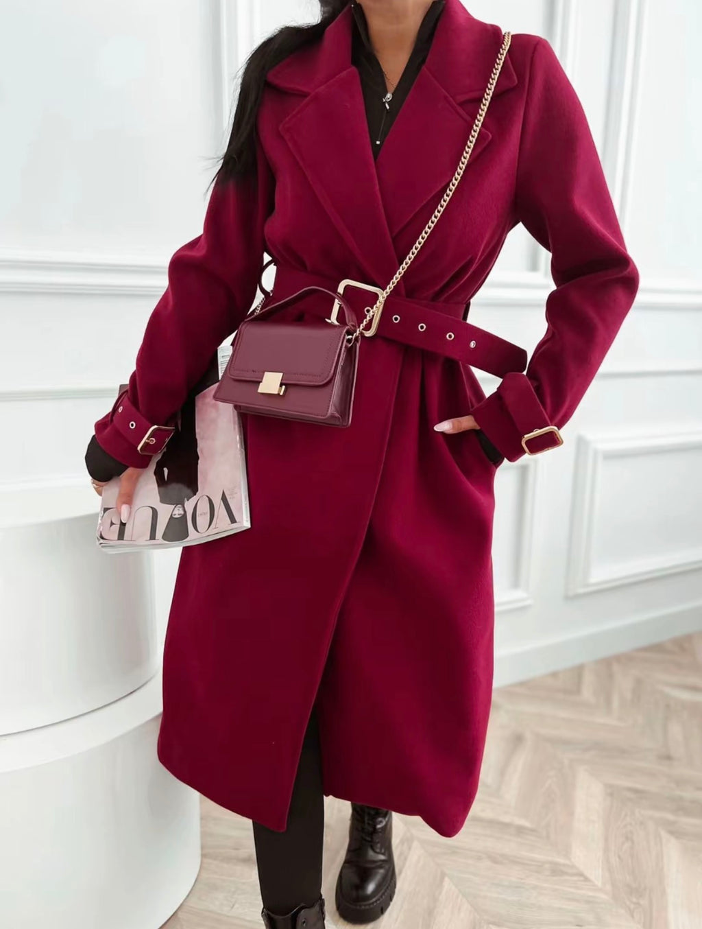 Abrigo de Paño Granate