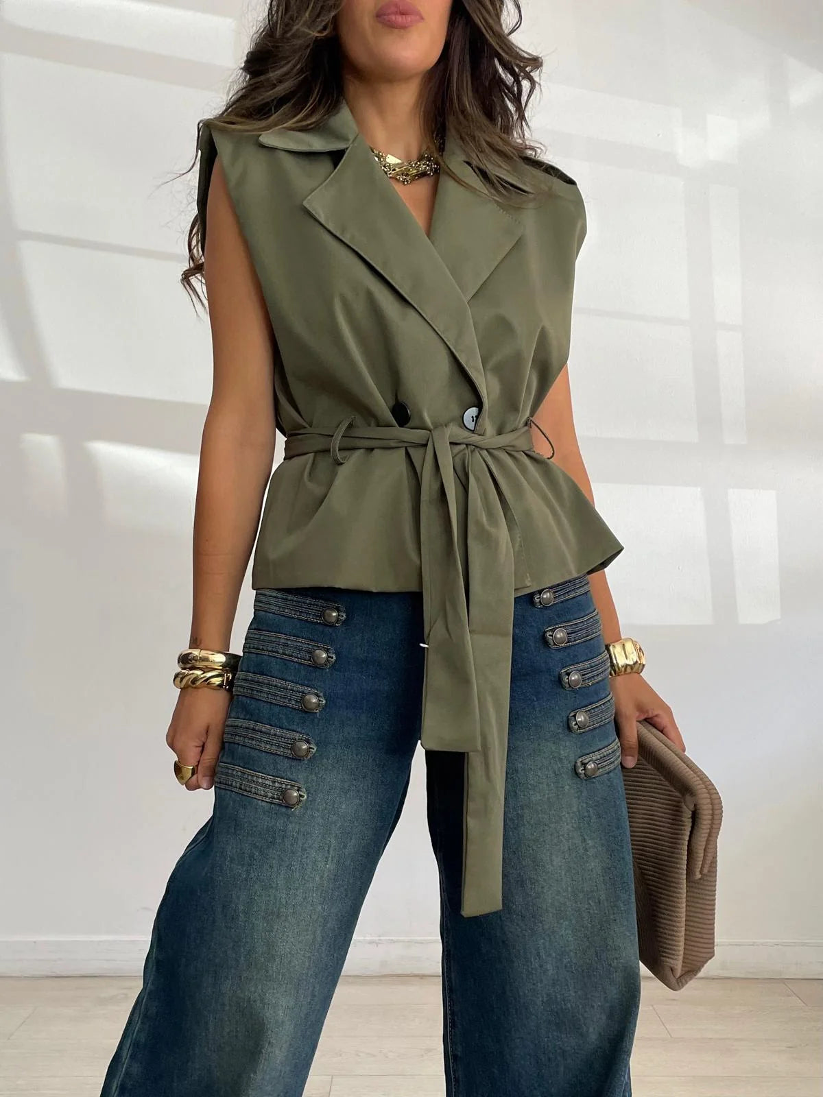 Gabardina Corta Verde