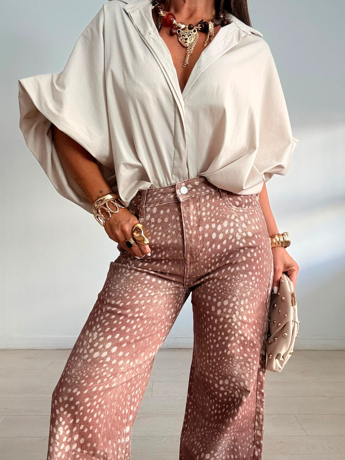 Camisa Oversize Beige