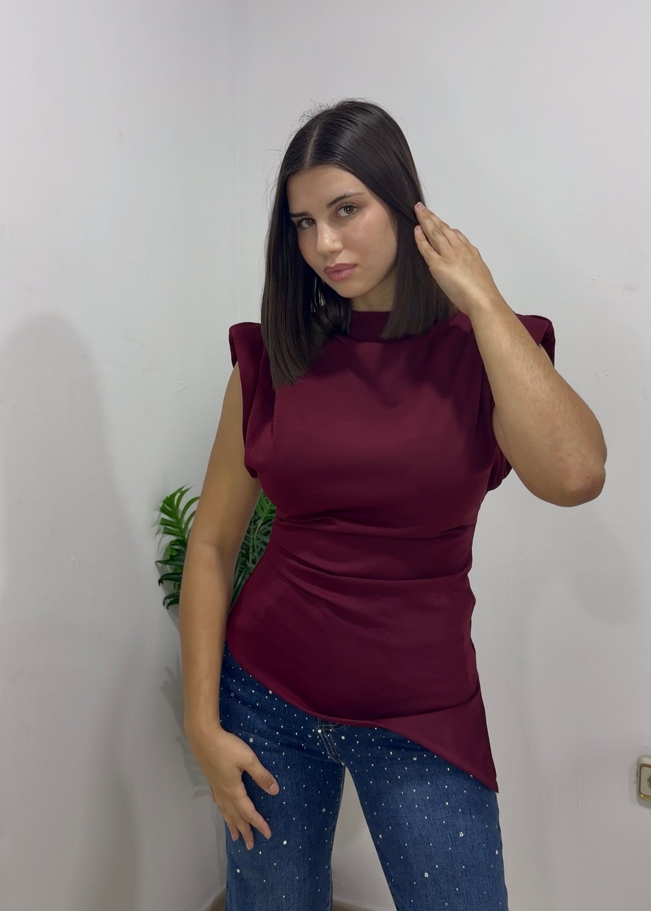 Camiseta Lía Burdeos