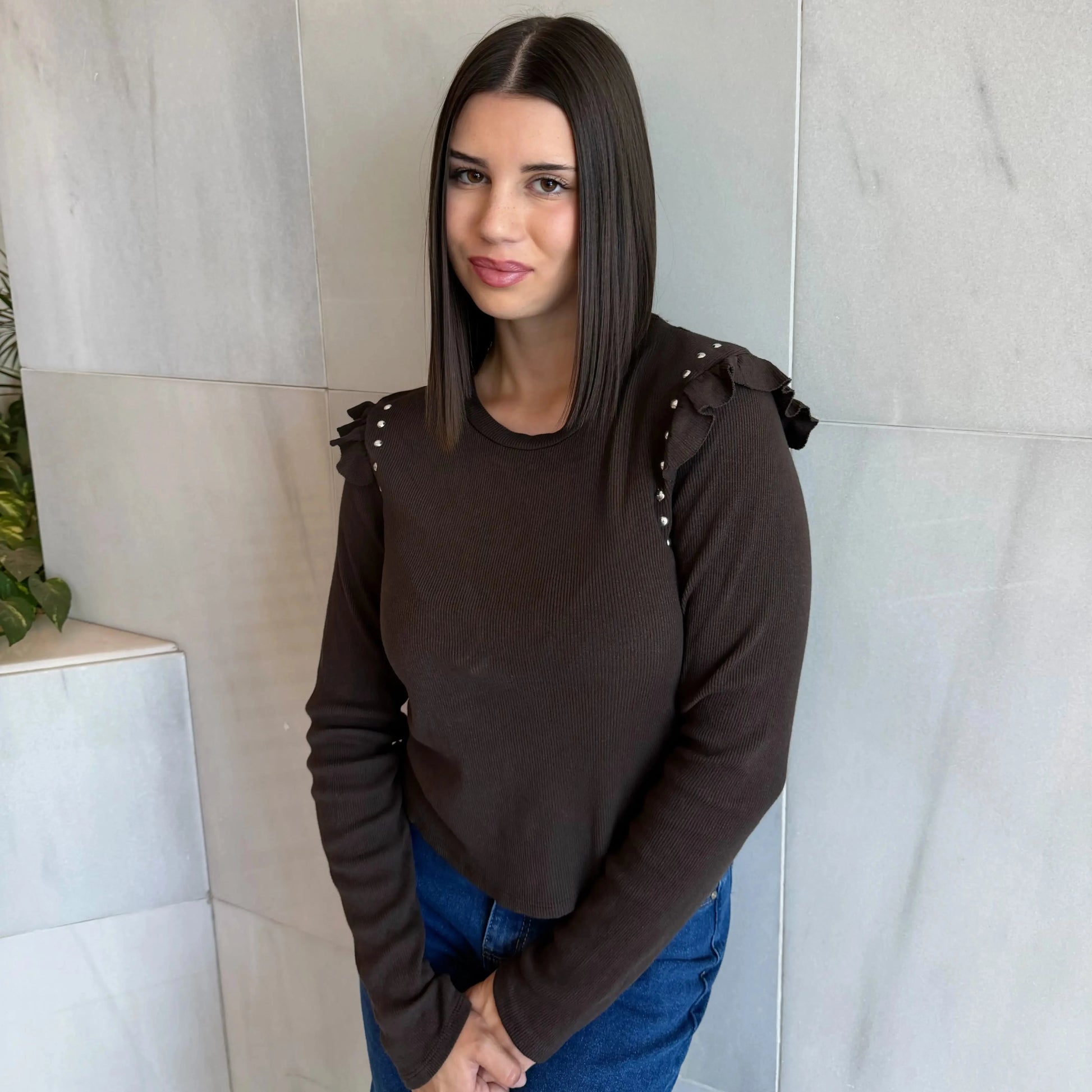 Camiseta Tachuelas Marrón