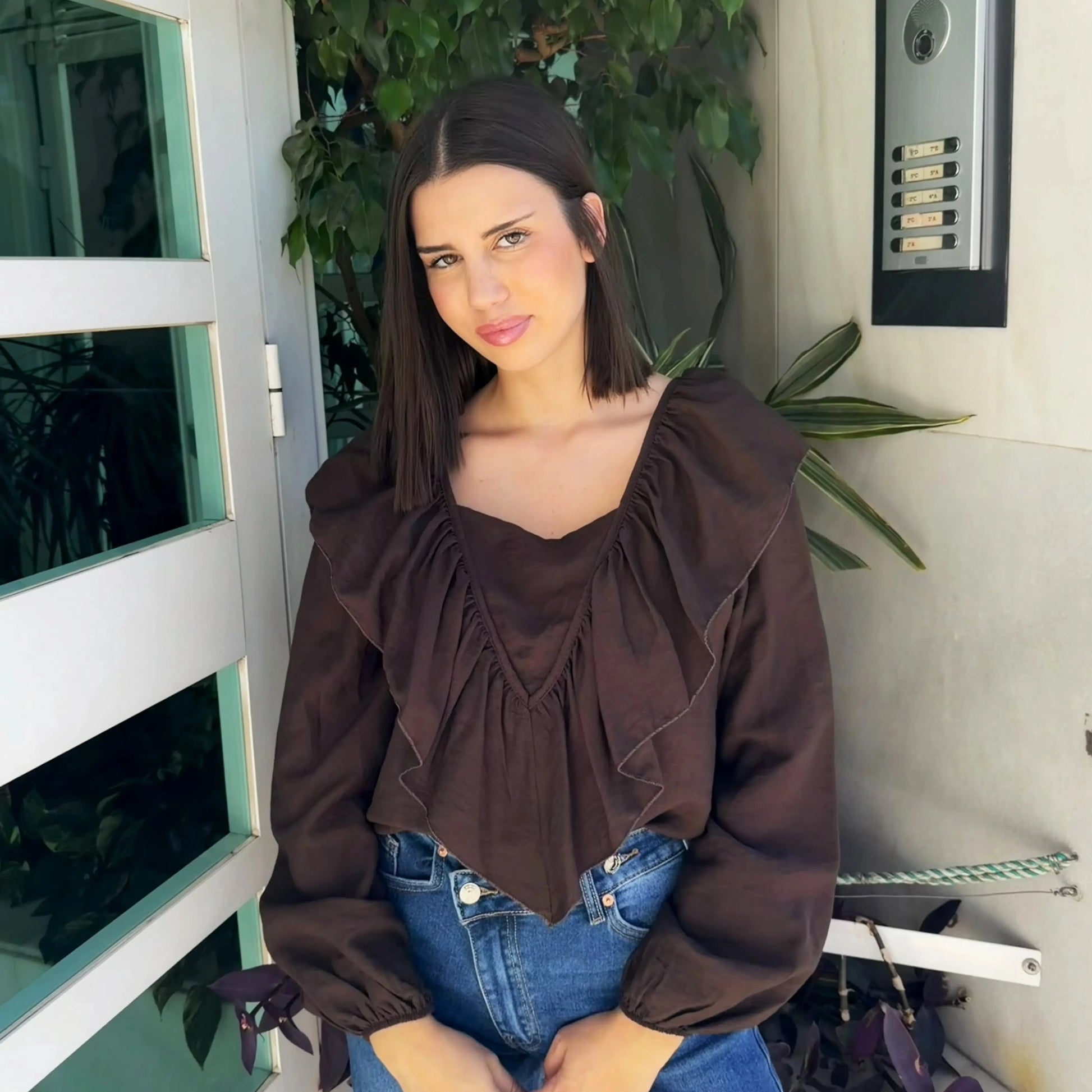 Blusa Florencia Marrón