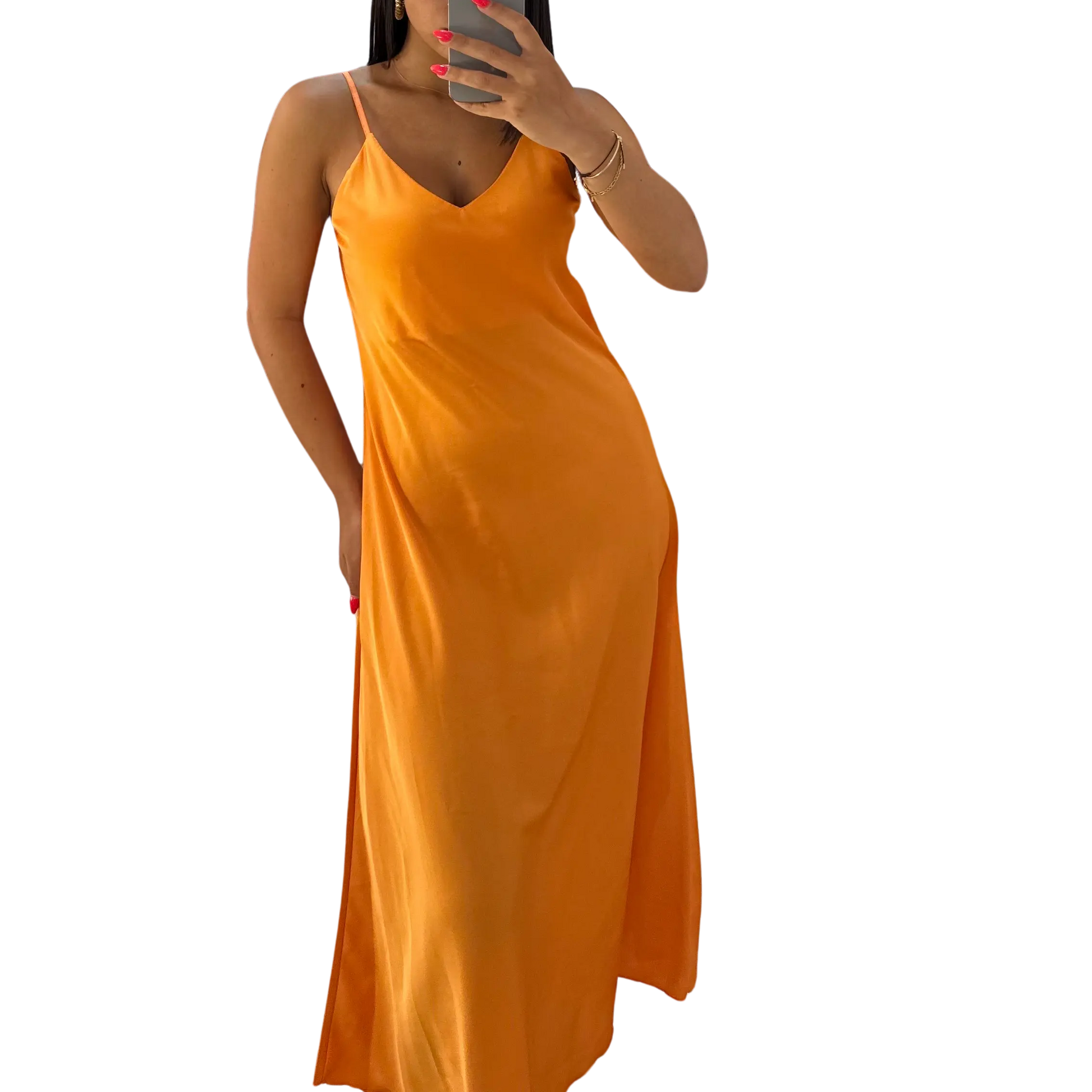 Vestido Gala Naranja