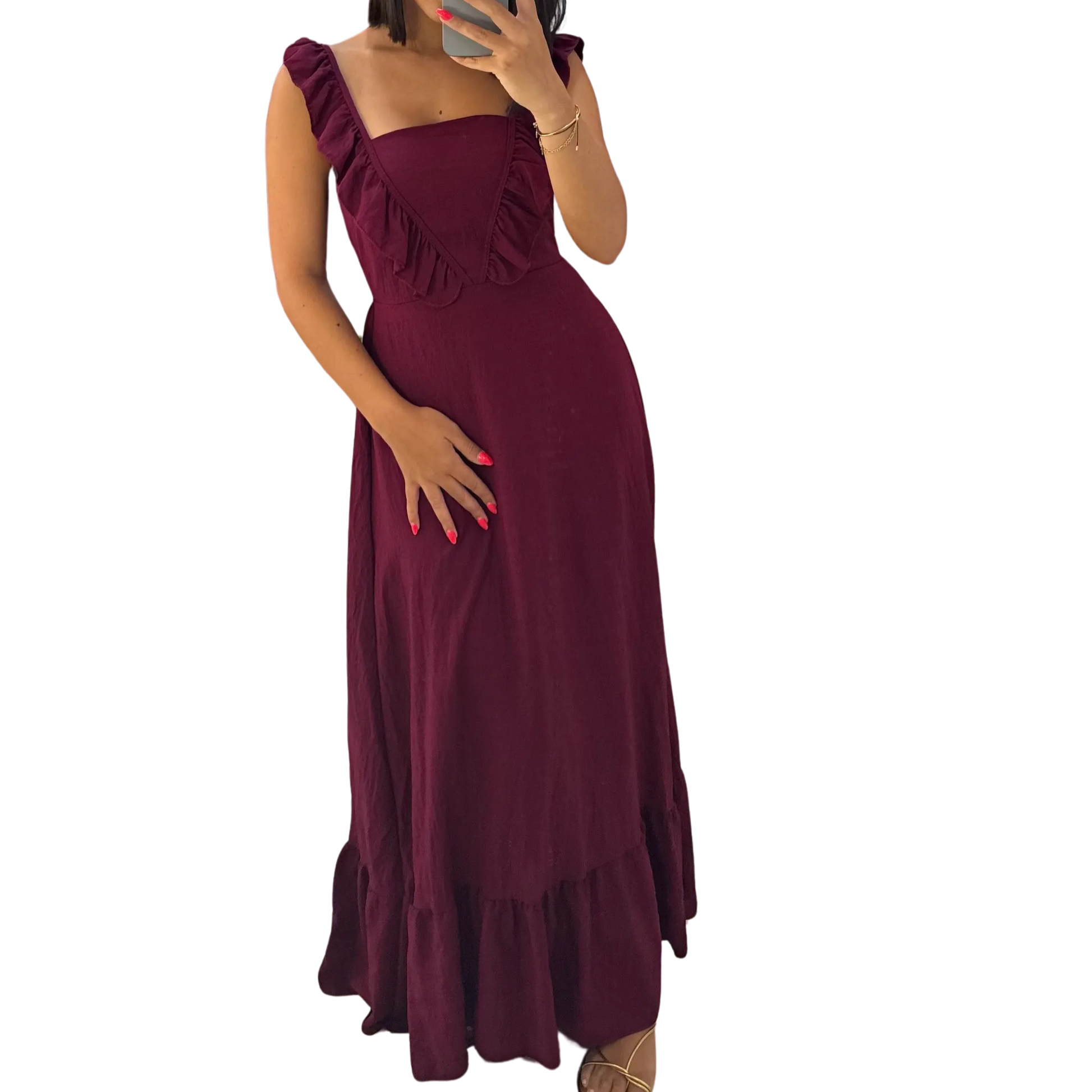 Vestido Julieta Granate