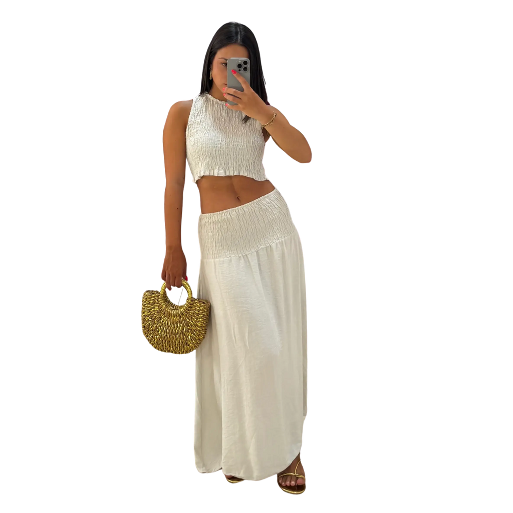 Conjunto Lía Blanco roto