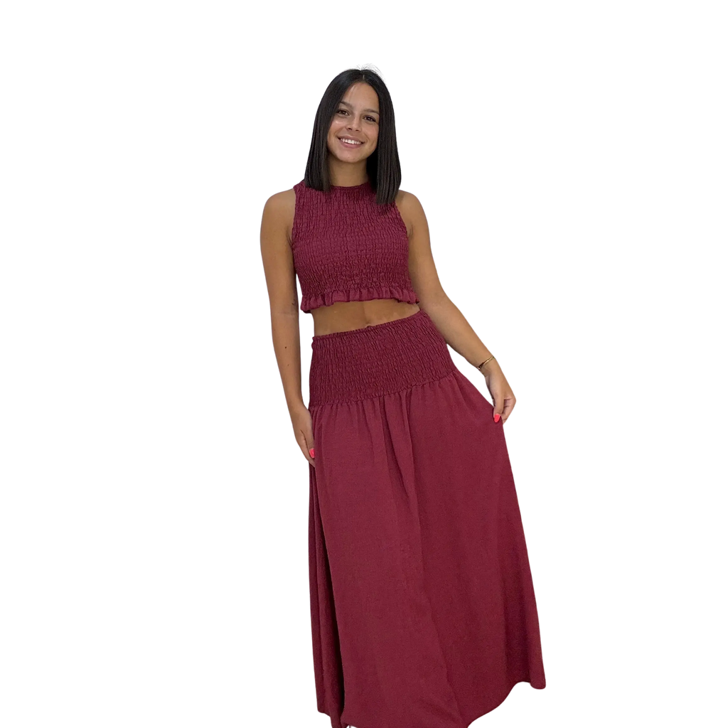Conjunto Lía granate
