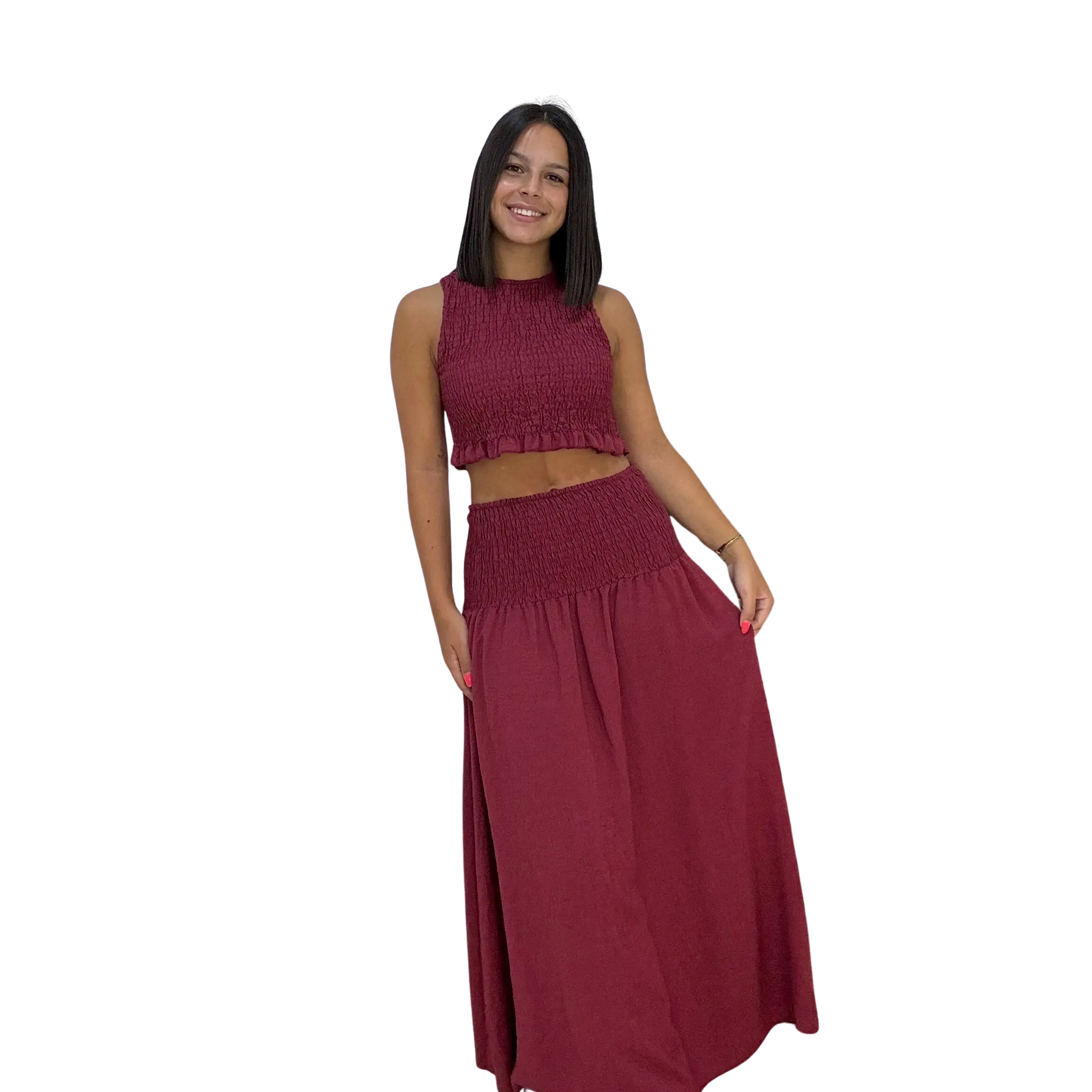 Conjunto Lía granate