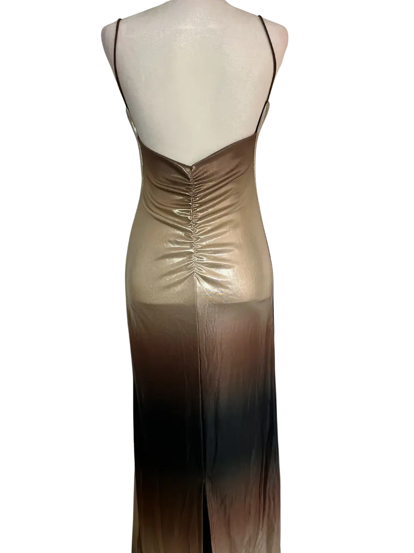 Vestido largo satinado